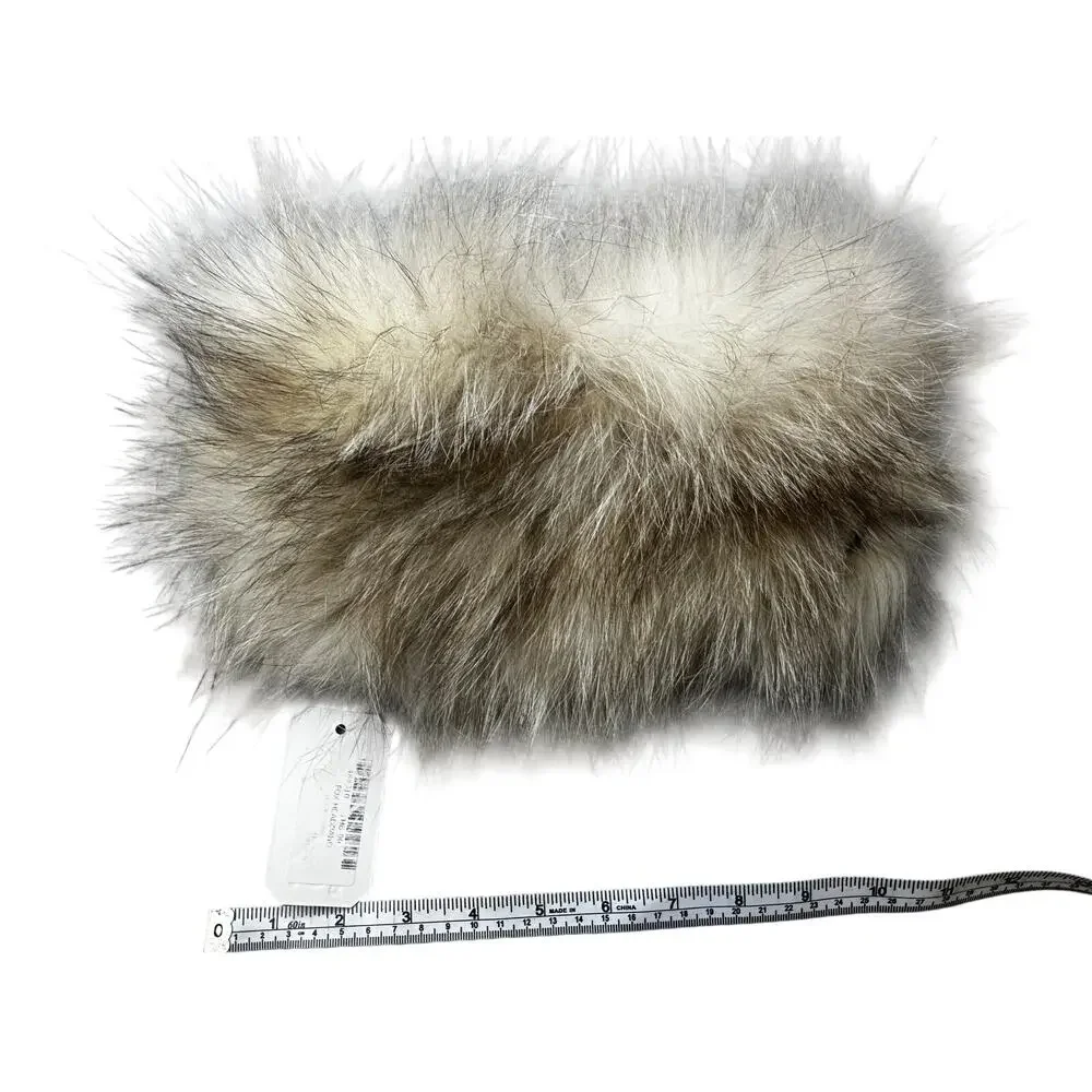 Volshebnitsa Maria Silver Fox Fur Headband Ear Warmer